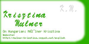 krisztina mulner business card